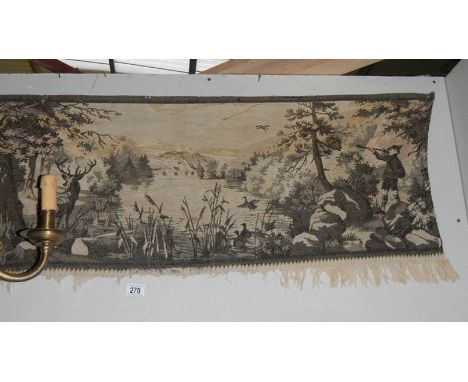 A tapestry wall hanging.