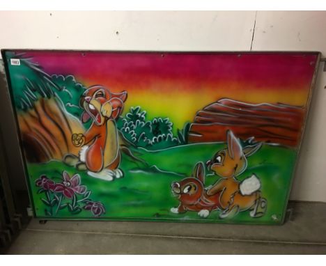 A Disney artwork panel (Bambi Rabbits)