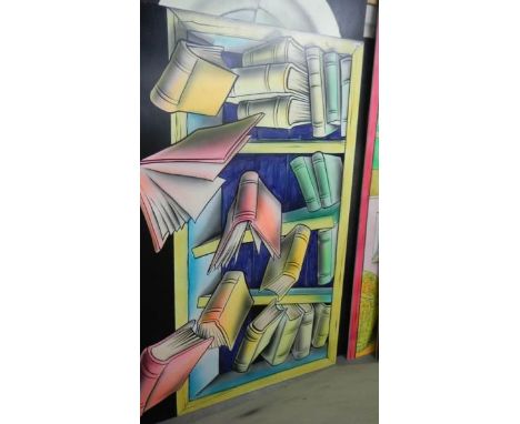 A bookcase panel.