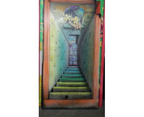 An upside down stairs panel.