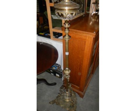 A brass standard lamp
