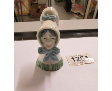 A Royal Worcester old woman candle snuffer.