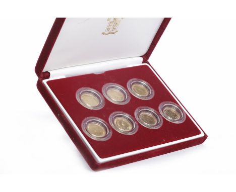 GOLD HALF SOVEREIGN PORTRAIT COLLECTIONcomprising seven gold half sovereigns featuring images of four different monarchs, all