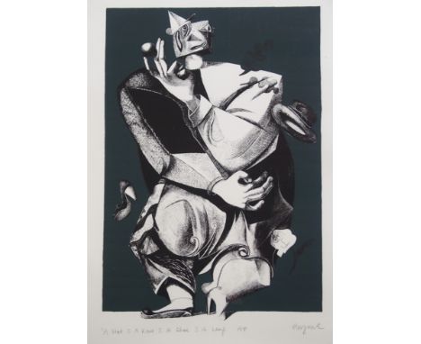 •JOHN BYRNE (SCOTTISH B. 1940)  A HAT AND A ROSE AND A SHOE AND A LEAF  Lithograph in colours, signed, inscribed with title, 