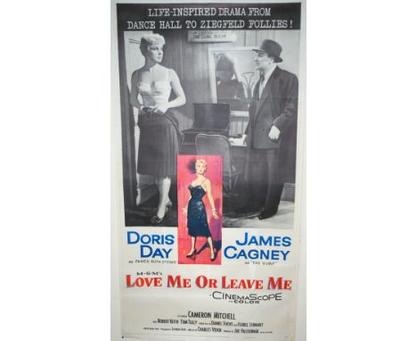 LOVE ME OR LEAVE ME FILM POSTER offset lithograph in colours, starring Doris Day and James Cagney, directed by Charles Vidor,