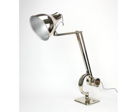 Julian Chichester, Anglepoise lamp, silver wrapped metal, 68cm high Condition Report:  The foil on this light is flaking off 