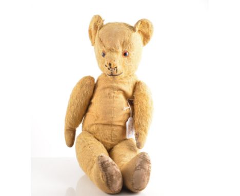 Vintage gold plush teddy bear, 51cm.