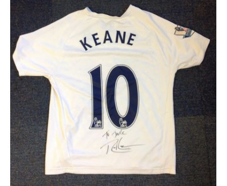 Football Robbie Keane signed replica Tottenham Hotspur shirt size small dedicated. Robert David Keane (born 8 July 1980) is a