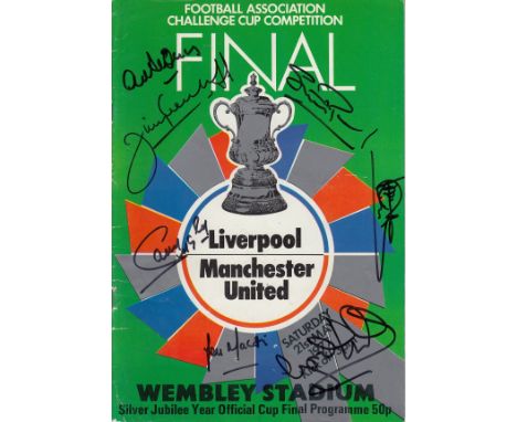 Man United 1983, Official Programme Vs Dukla Prague At Old Trafford In 1983, Autographed To The Front Cover By Robson, Coppel