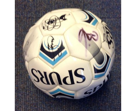 Football Tottenham Hotspur multi signed football includes 10 signatures Harry Kane, Hugo Lloris, Moussa Sissoko, Ben Davies, 