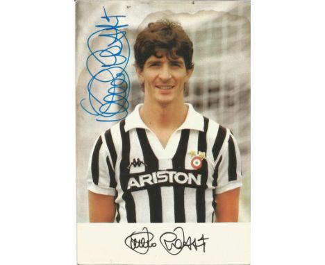 Football Paolo Rossi signed 6x4 Juventus colour photo. Paolo Rossi is an Italian former professional footballer, who played a