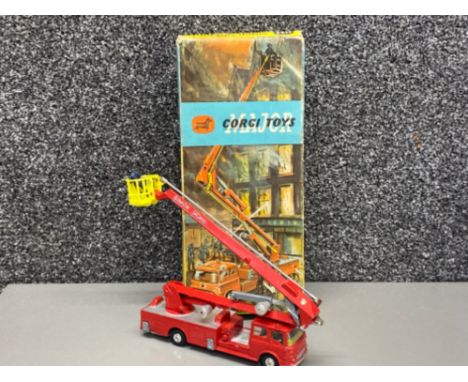 Vintage diecast Corgi Major toys (model 1127) Bedford Simon Snorkel fire engine, with original box