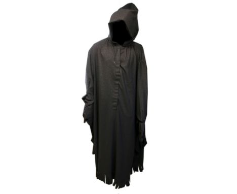 Scream 2 (1997) Iconic black hooded cloak worn by the Killer in the film, made of black glittery fabric with sleeves and hood