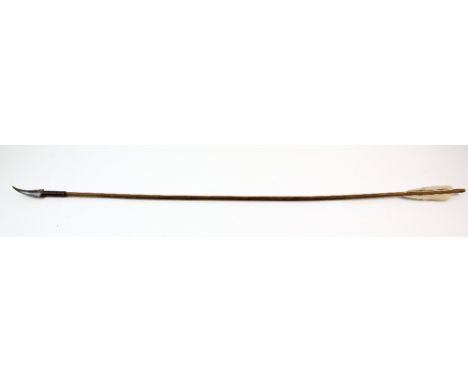 Braveheart (1995) - Arrow with curved tip from the battle scenes in movie starring and directed by Mel Gibson, 87cm long..   