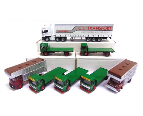 EIGHT 1/50 SCALE CODE 3 GRANDAD'S WORKSHOP MODEL COMMERCIAL VEHICLES  including five of 'Taunton Cider' interest and a Scania