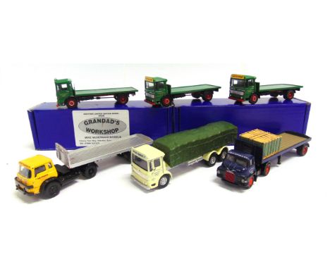 SIX 1/50 SCALE CODE 3 GRANDAD'S WORKSHOP MODEL COMMERCIAL VEHICLES  comprising those of 'Tone Vale Transport, Wiveliscombe (o