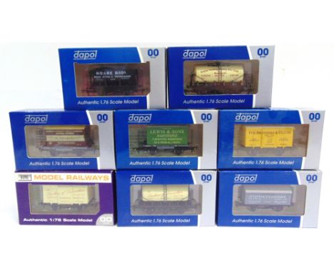 [OO GAUGE]. EIGHT BURNHAM &amp; DISTRICT MODEL RAILWAY CLUB LIMITED EDITION WAGONS BY DAPOL  comprising a vent van 'Duchess o