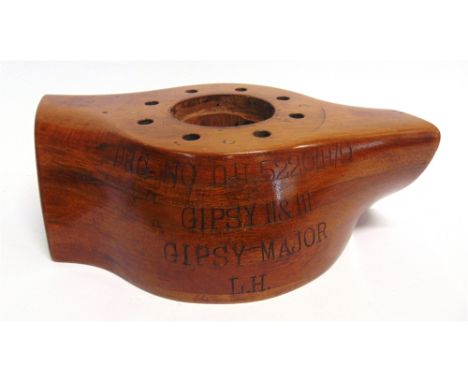 A DE HAVILLAND GIPSY MAJOR LAMINATED WOOD PROPELLER BOSS  stamped to one side 'DRG NO DH 5220/H/9 / GIPSY II &amp; III / GIPS