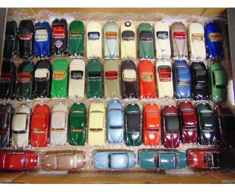 FORTY-FOUR 1/43 SCALE DIECAST MODEL JAGUAR CARS  each mint or near mint (some lacking detail or self-fit parts), all unboxed.