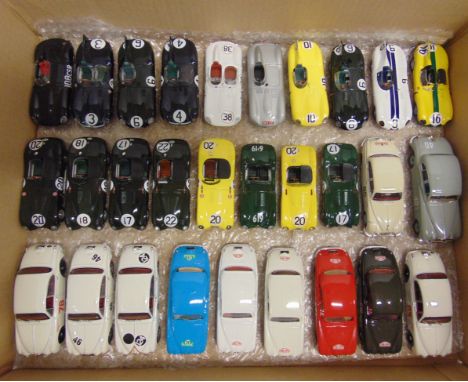 TWENTY-NINE ASSORTED 1/43 SCALE DIECAST MODEL JAGUAR RACING CARS  including C- and D-Types, each mint or near mint (some lack