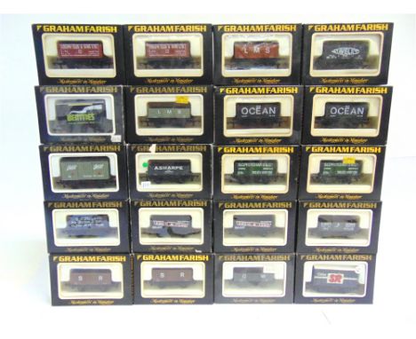 [OO GAUGE]. TWENTY ASSORTED GRAHAM FARISH WAGONS  each boxed.
