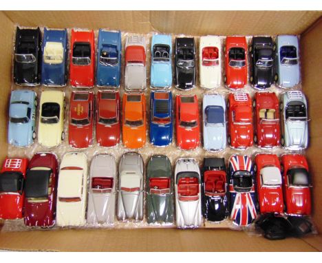 THIRTY-THREE 1/43 SCALE DIECAST MODEL SPORTS CARS  mainly Corgi Classics, each mint or near mint (some lacking detail or self