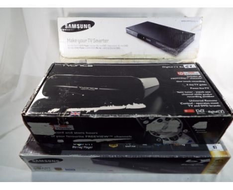 Two Samsung Smart Bluray players and a Tvonics digital TV recorder