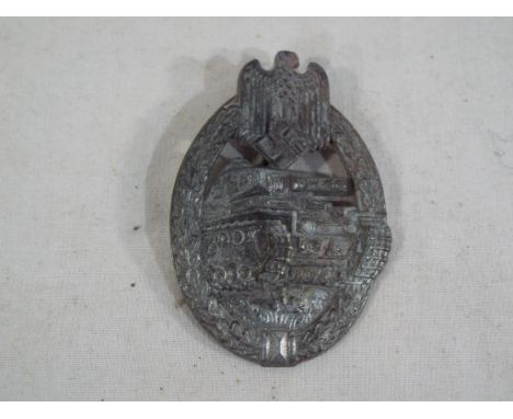 A World War Two (WW2) German Army Panzer Assault badge