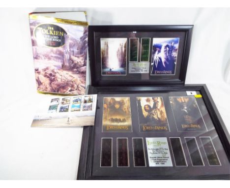 Lord of the Rings - two framed film cell sets of The Lord of the Rings The Fellowship of the Ring and The Two Towers mounted 