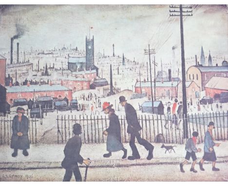 § § Laurence Stephen Lowry RA, RBA (British 1887-1976) View of a Townoffset lithographsigned in pencil, bearing the Fine Art 