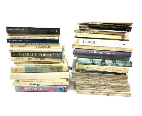 Collection of Art reference books, mostly regarding Impressionism and Post-Impressionist, to include examples on Van Goth, Ma