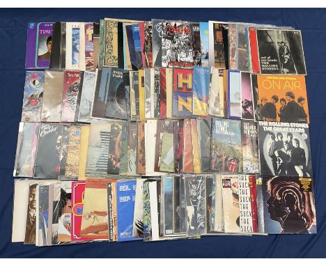 Quantity of vinyl records including The Rolling Stones studio sessions compilation, 'Tattoo You', 'out of our heads', 'Under 