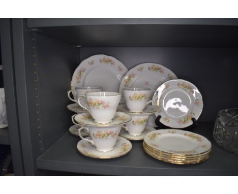A part tea service by Duchess in the Honeysuckle design