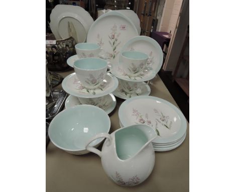A part tea service by Foley bone china in a 30's design