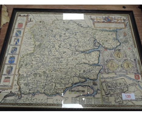 A vintage map print for Part of Suffolke