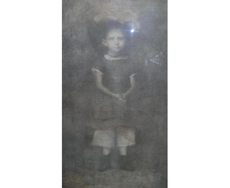 A framed and glazed signed artists proof lithograph of a young boy in a feather hat. Indistinctly signed. H.88 W.62cm 