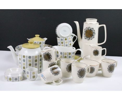 Two 1970s vintage coffee sets to include Oakley Mid Winter coffee set together with an Image 70 coffee set. 