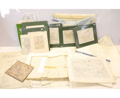 Extensive collection of British Ordnance Survey maps to include local interest early 20th century examples, etc 