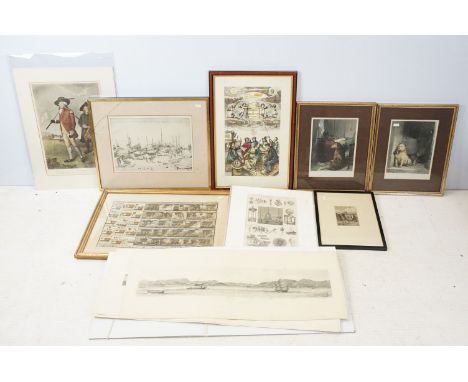 Ernest Stephen Lumsden (1883 - 1948), Asian scene with boats and figures, limited edition etching, signed lower centre, numbe