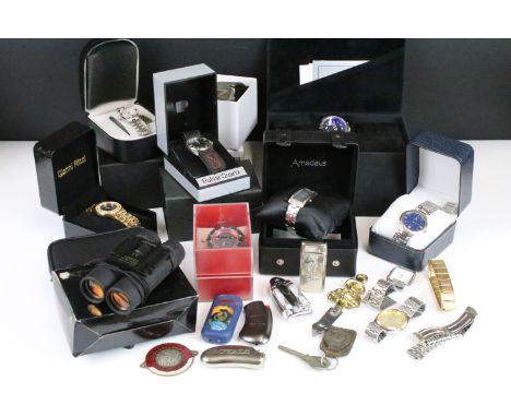A collection of contemporary and vintage wristwatches to include Casio, Bench and Pulsar examples together with a collection 