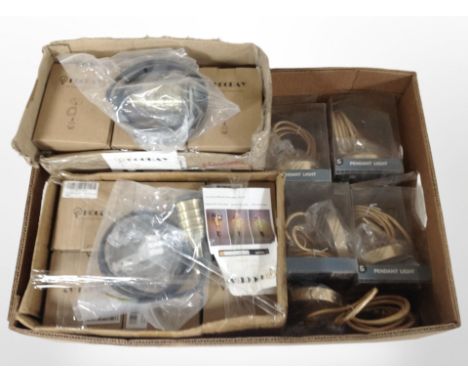A quantity of new pendant light hangers. (1 box)