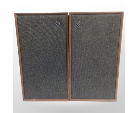 A pair of Dynatron model LS3038 speakers, height 55cm.