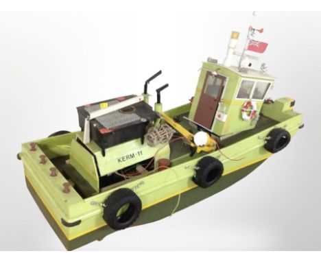 A scale model remote control trawler, length 68cm.