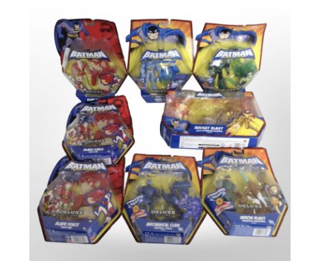 Eight Mattel Batman figurines, boxed.
