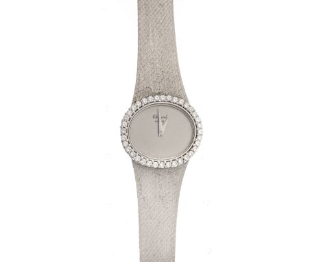 Chopard Brillant-Damenarmbanduhr, WG 750/000, mit 36 Brillanten in Krappenfassung zus. ca. 0,78ct TW/ IF, Handaufzug Cal. 946