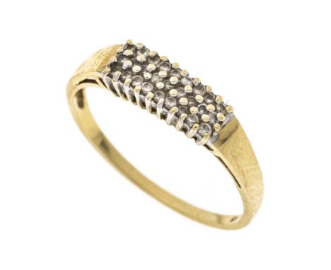 Brillant-Ring GG/WG 585/000 mit 27 Brillanten, zus. 0,16 ct get.SI-PI, RG 62, 2,7 g