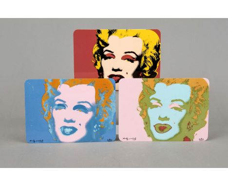 Drei Künstler-Postkarten mit dem ikonischen Portrait Marylin Monroes nach Andy Warhol (1928-1987), Rosenthal, studio-line, 2.