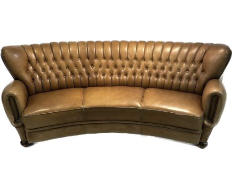 Sofa um 1920/30,  Lederbezug, 80 x 230 x 80 cm - Das Möbel kann nicht in unseren Räumen besichtigt werden.