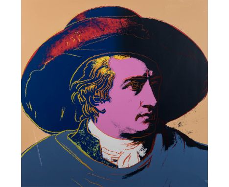 WARHOL, ANDY (1928-1987) 'Goethe', Farbserigraphie/Papier, HxB: Passepartoutausschnitt ca. 95 x 96 cm (123 x 122 cm mit Rahme