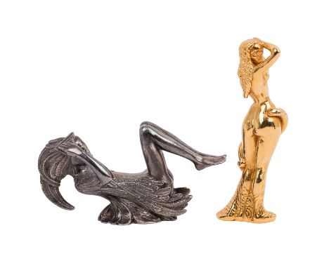 FUCHS, ERNST (1930-2015), 'Pan' und 'Eva', Paar Bronzefiguren, unten jew. sign. und Gießersigné, Pan: num. 180, H/L: 5,5/11 c